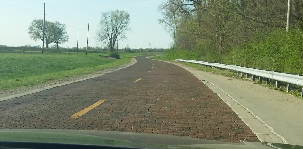 Red brick section of Route 66